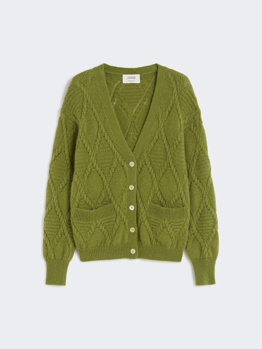 gilet en mélange de mohair - vert