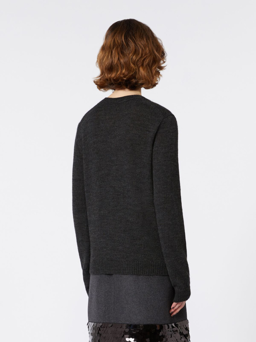 pull en maille mohair - gris foncÉ