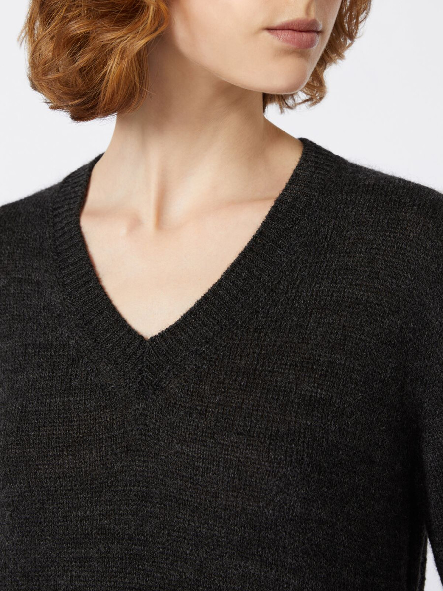 pull en maille mohair - gris foncÉ