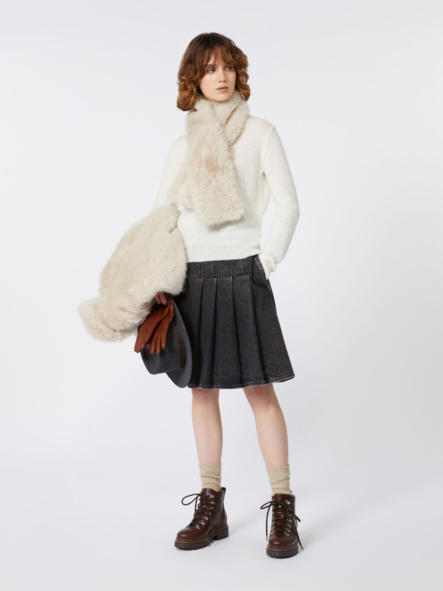 pull en maille mohair - blanc