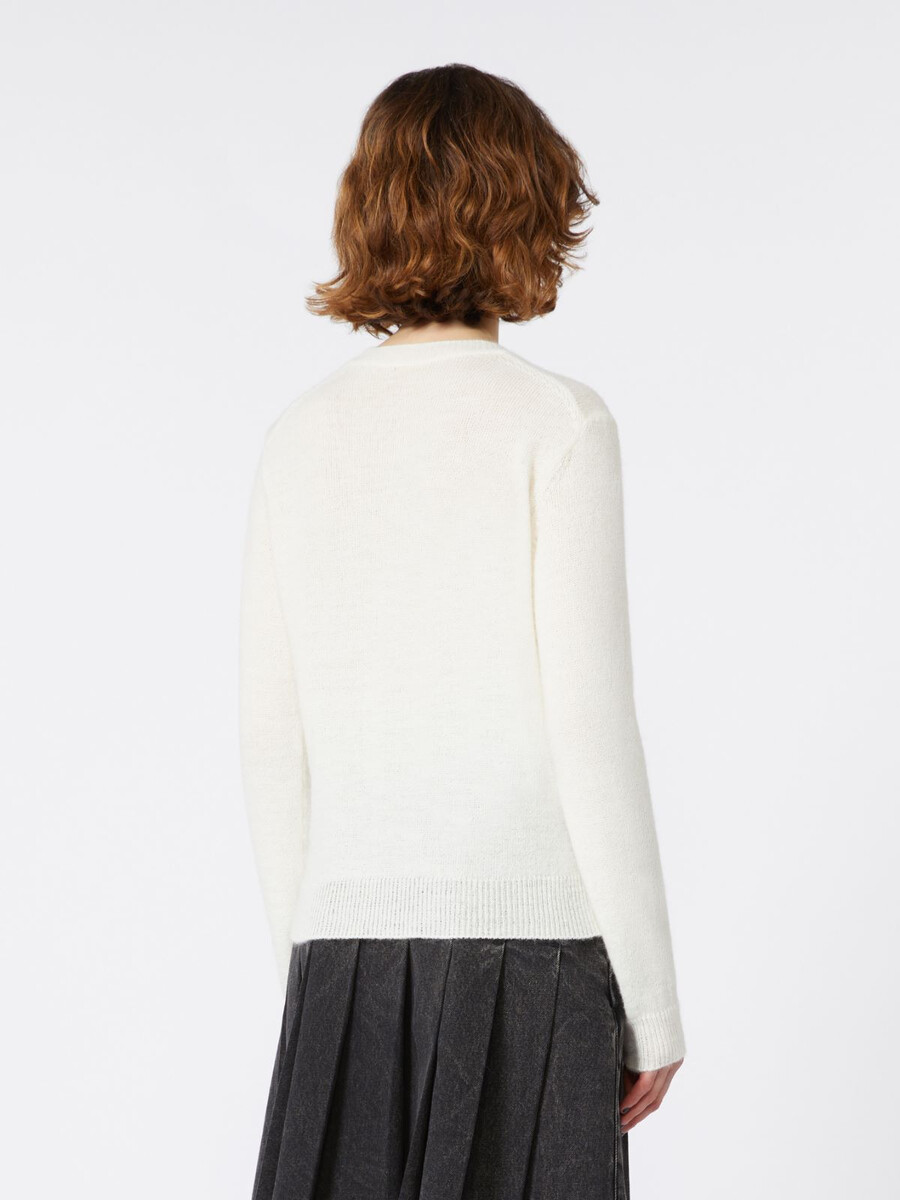 pull en maille mohair - blanc