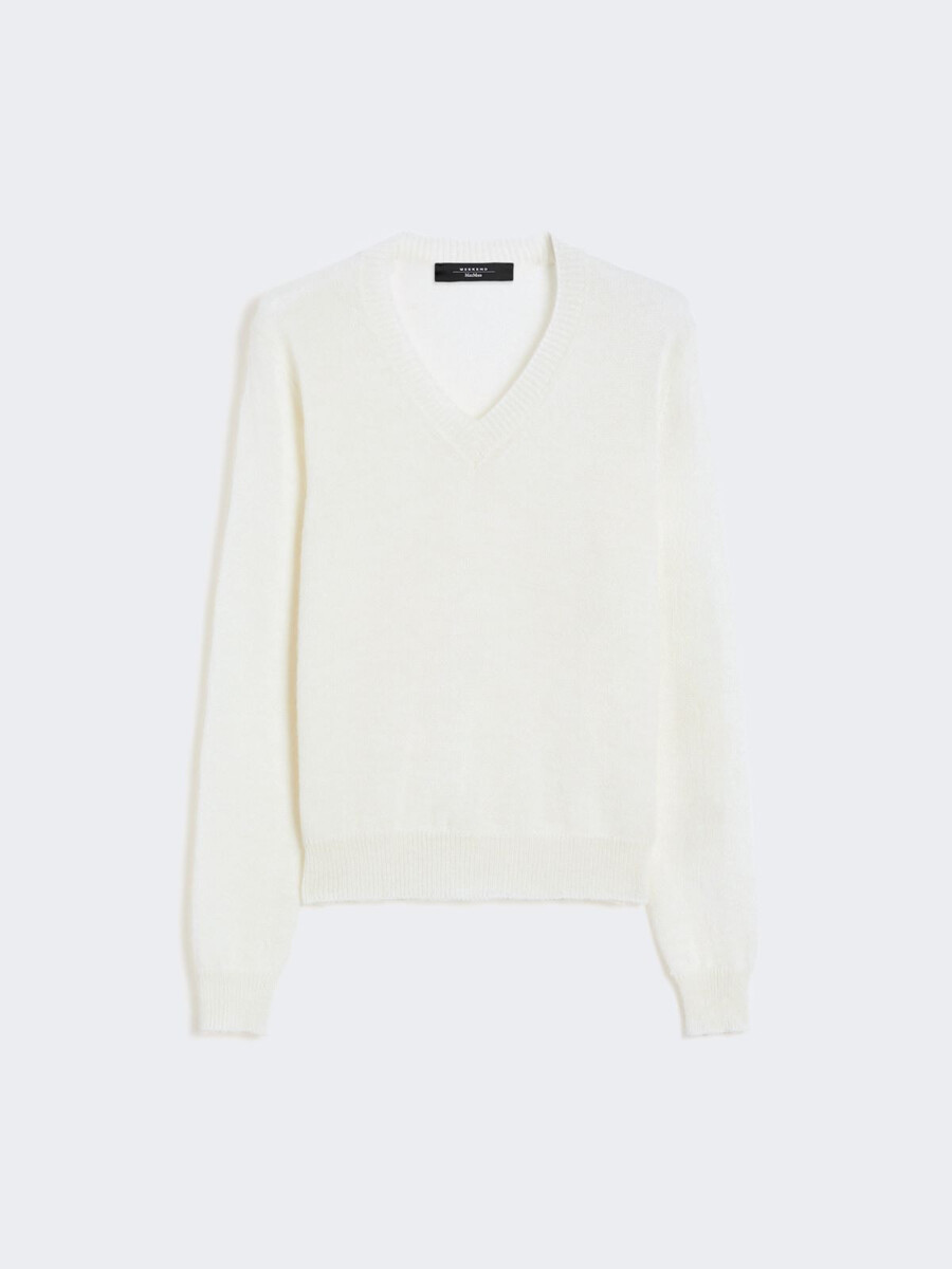 pull en maille mohair - blanc