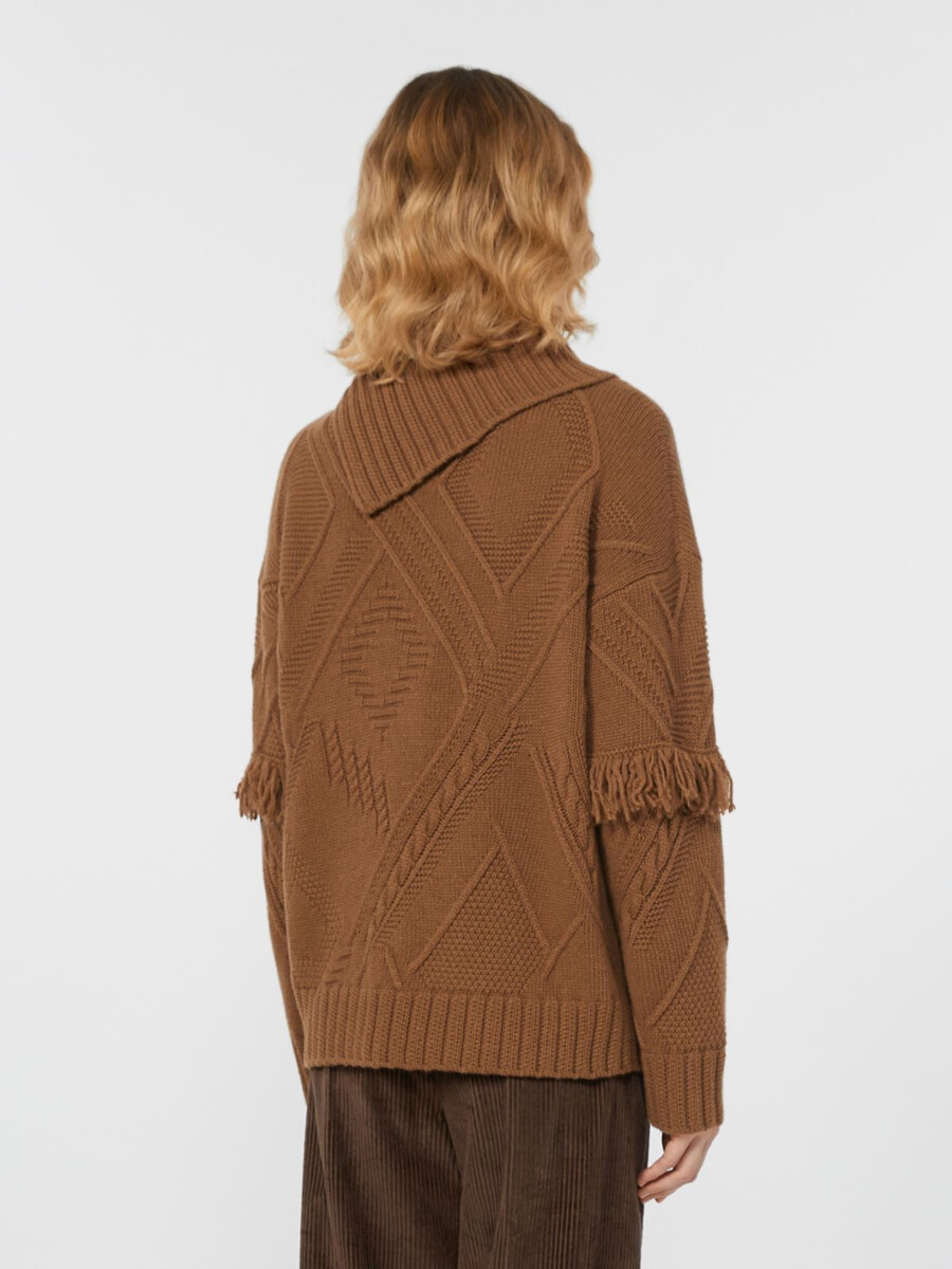 pull en pure laine - brun noisette