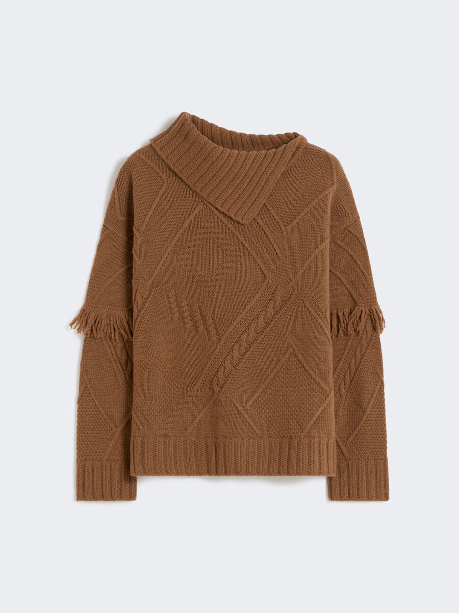 pull en pure laine - brun noisette