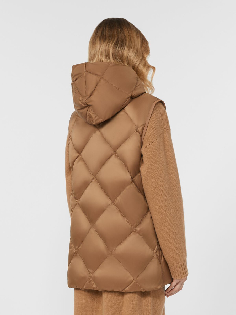 gilet en tissu technique déperlant - camel