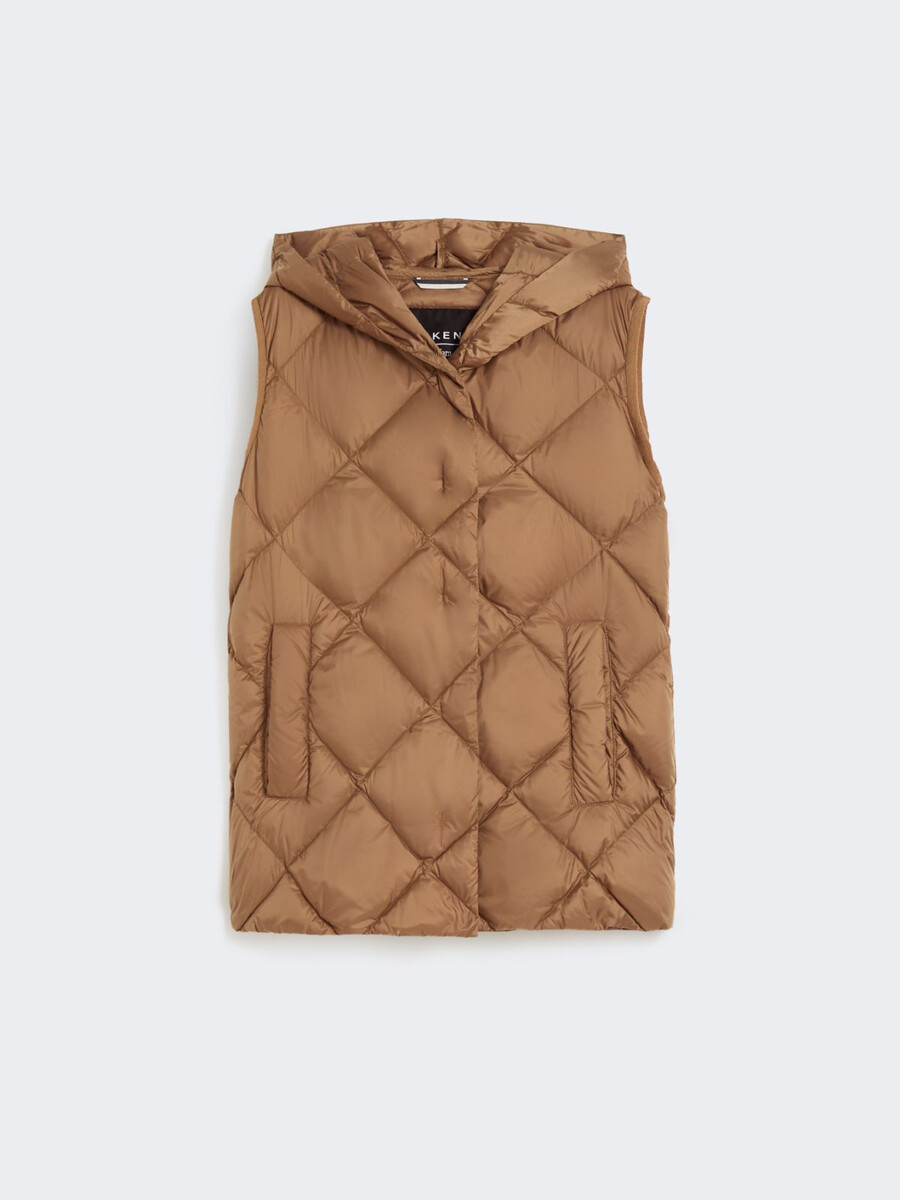 gilet en tissu technique déperlant - camel