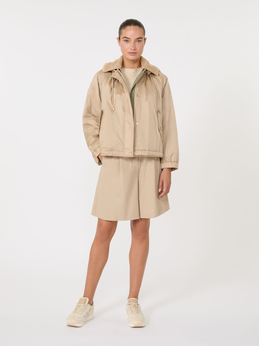coupe-vent réversible en toile déperlante - beige