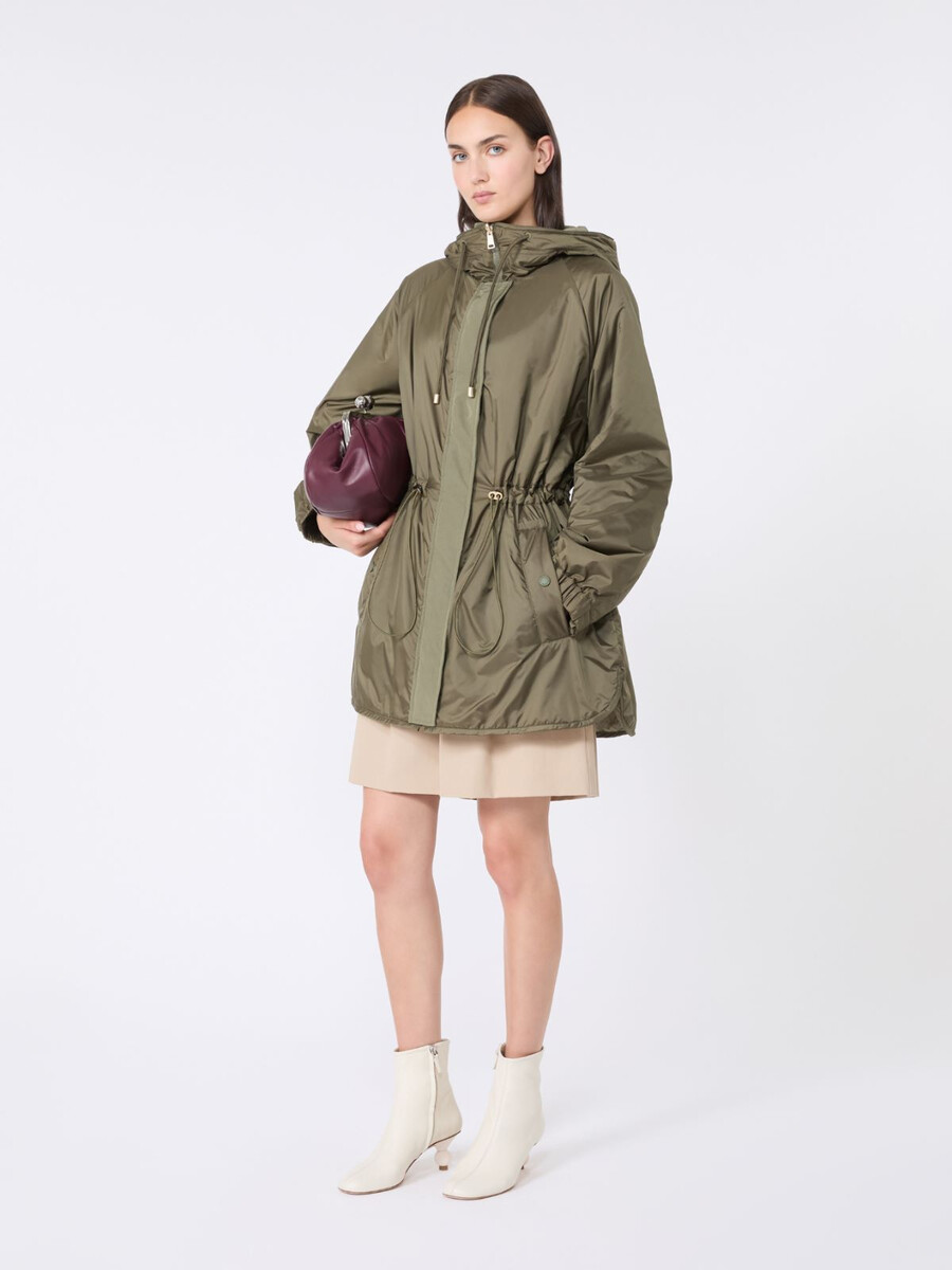parka réversible en toile déperlante - kaki