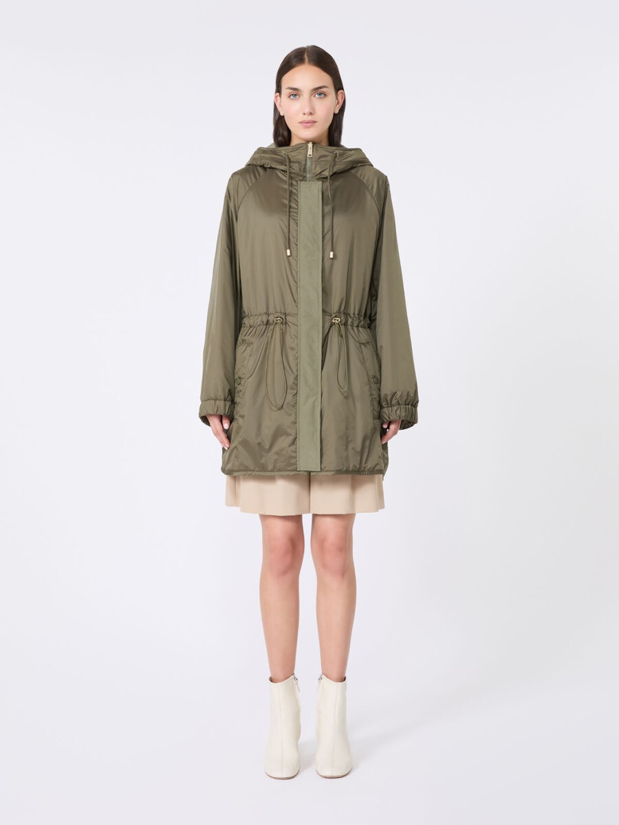 parka réversible en toile déperlante - kaki