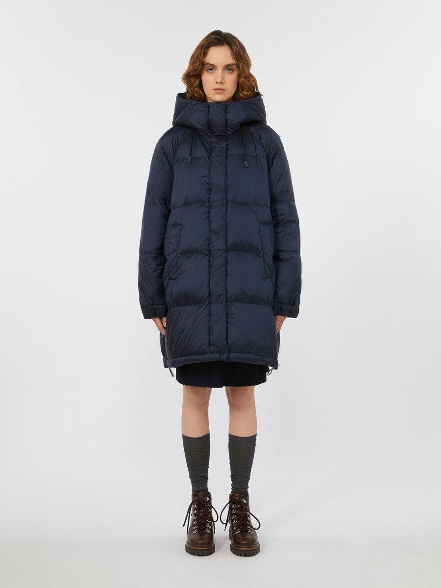 parka réversible en toile imperméable - bleu marine