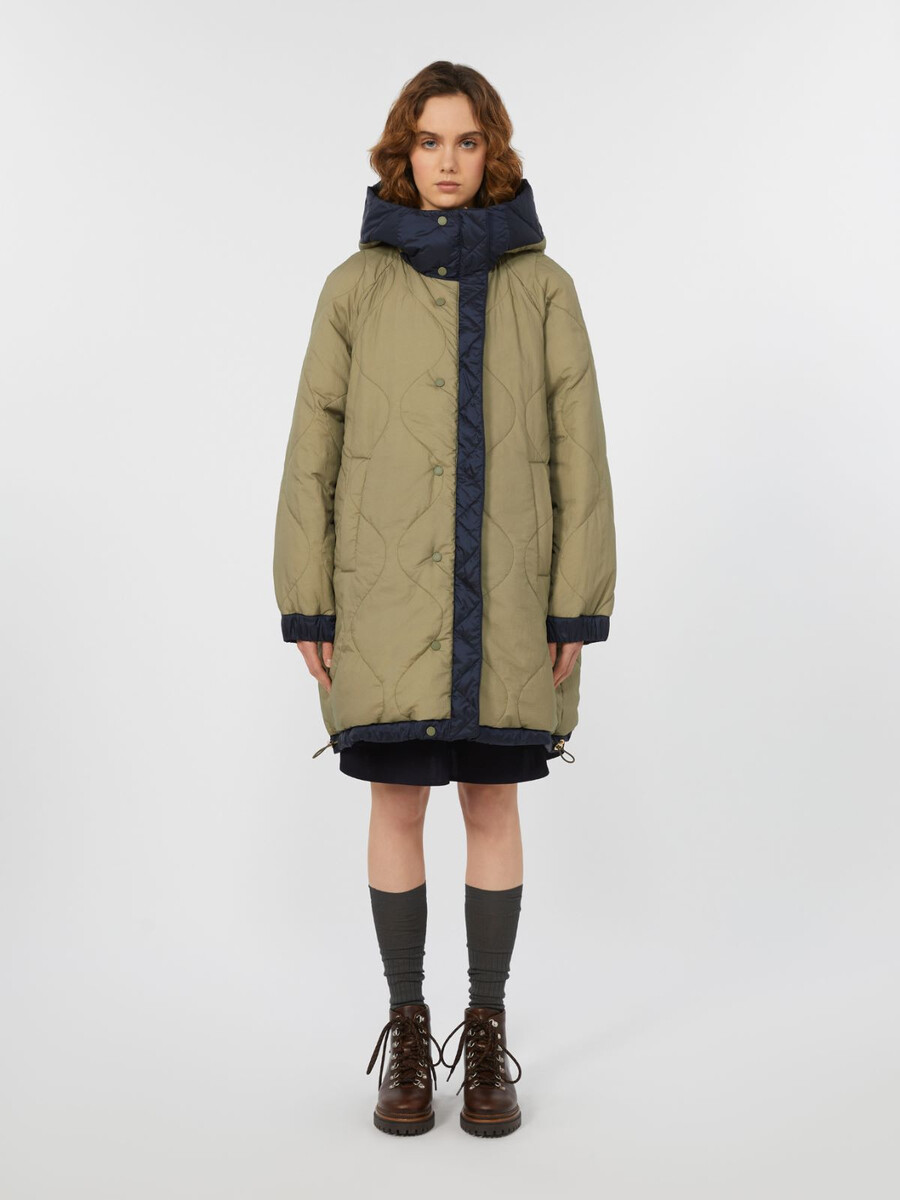 parka réversible en toile imperméable - bleu marine