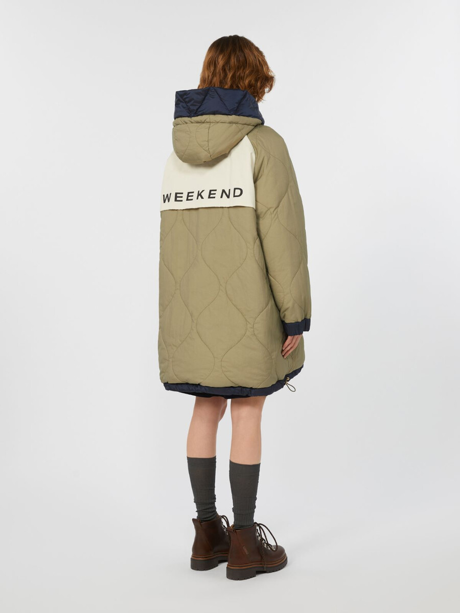 parka réversible en toile imperméable - bleu marine