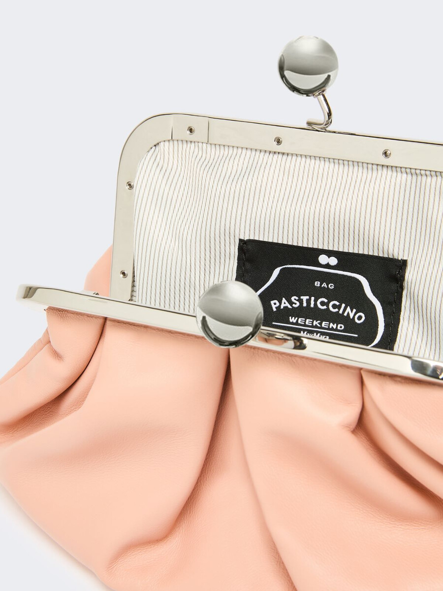 petit sac à pasticcino en peau de mouton - rose antique