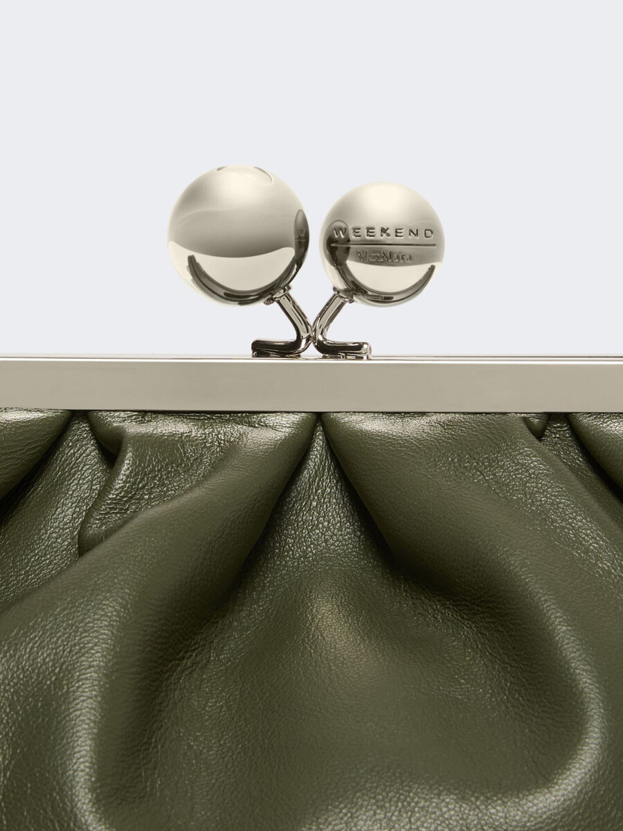 sac à pasticcino moyen en peau de mouton - vert foncÉ