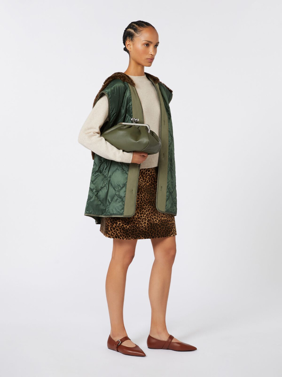 sac à pasticcino moyen en peau de mouton - vert foncÉ