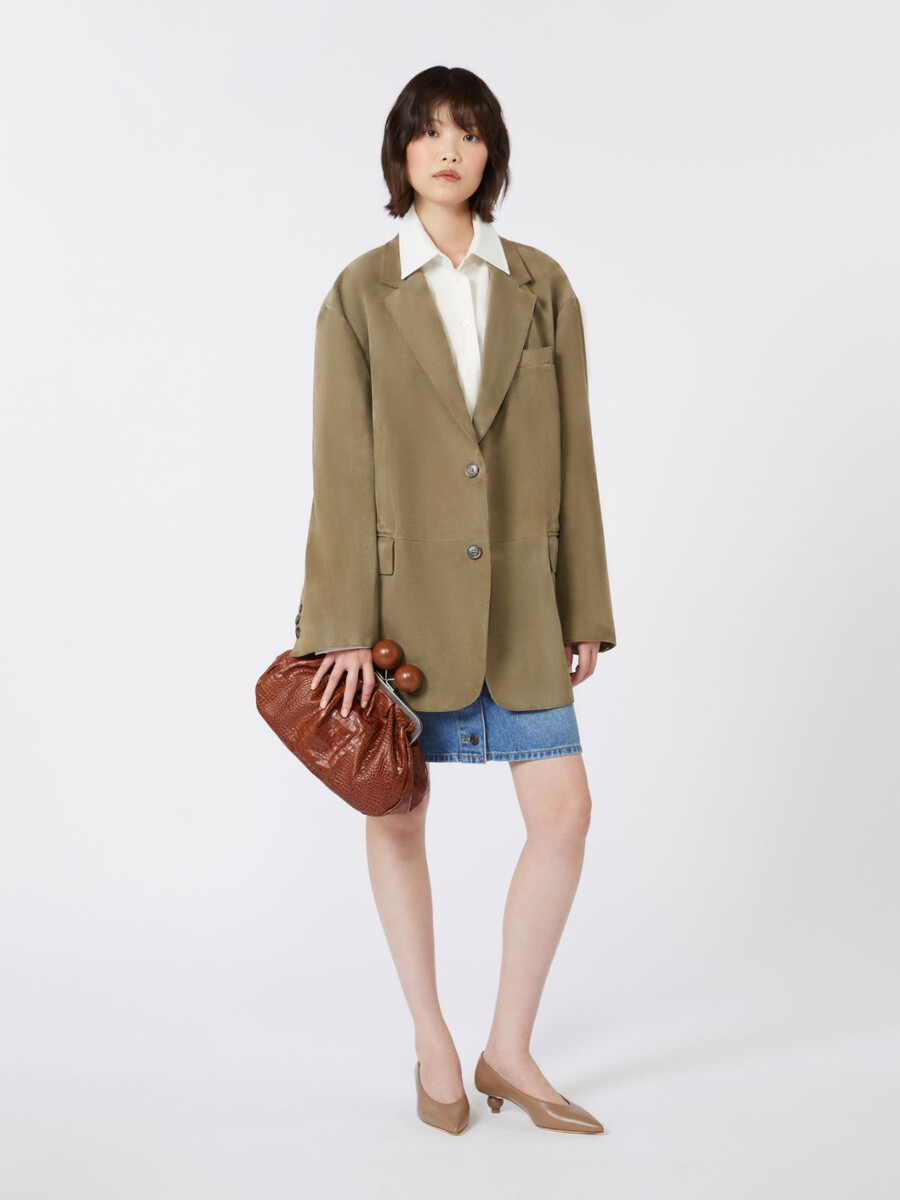 sac pasticcino moyen en cuir imprimé crocodile - rouge marron