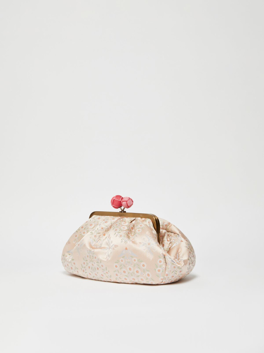 sac pasticcino moyen en soie jacquard rose