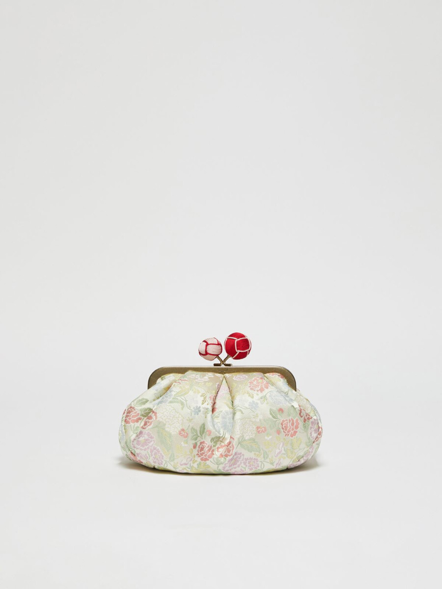 petit sac pasticcino en soie jacquard - ivoire