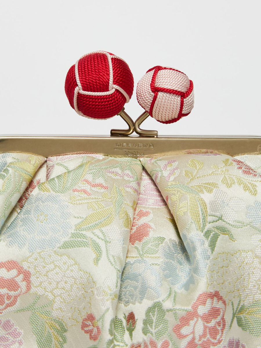 petit sac pasticcino en soie jacquard - ivoire