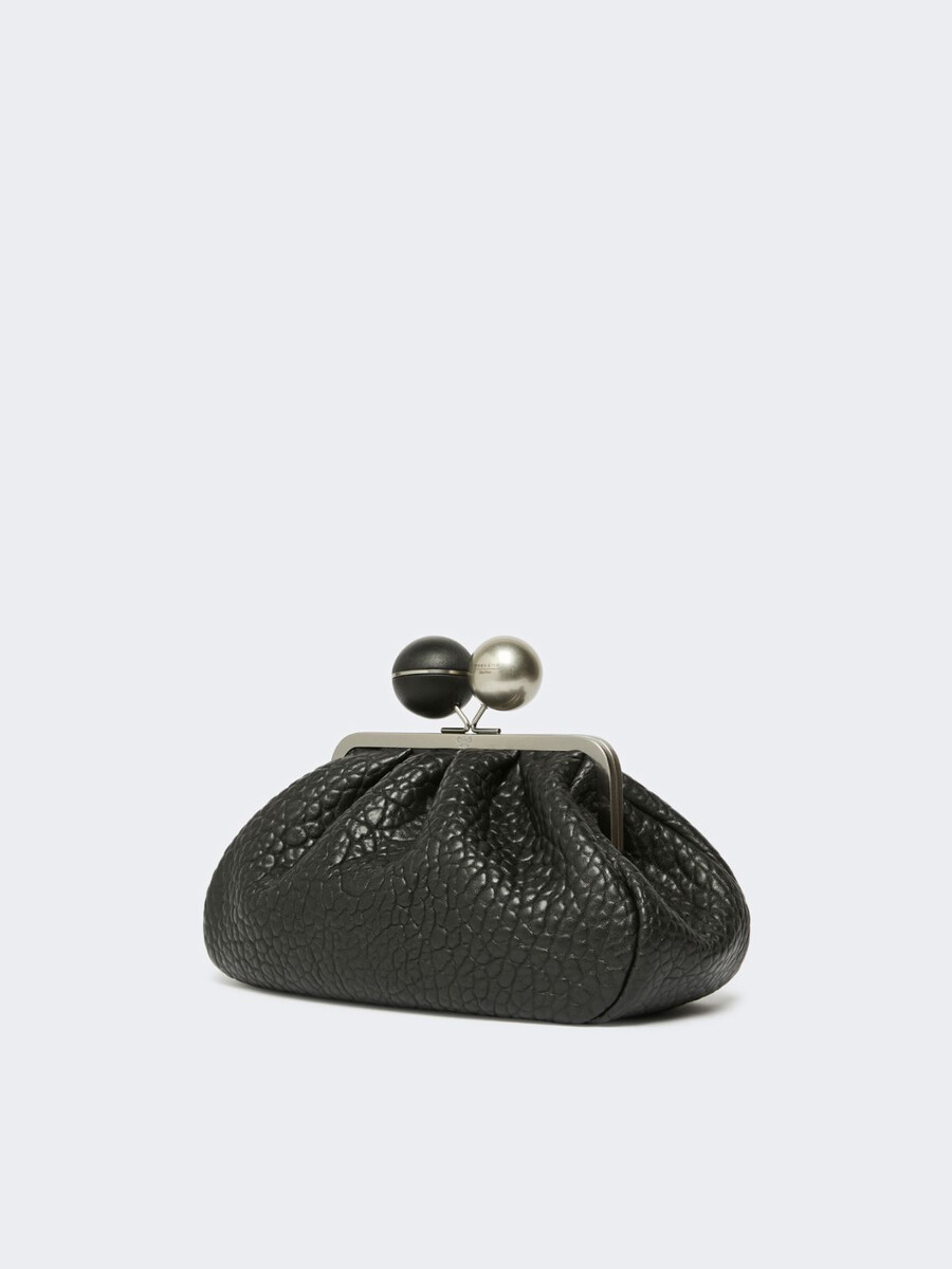 sac pasticcino moyen en cuir nappa - noir