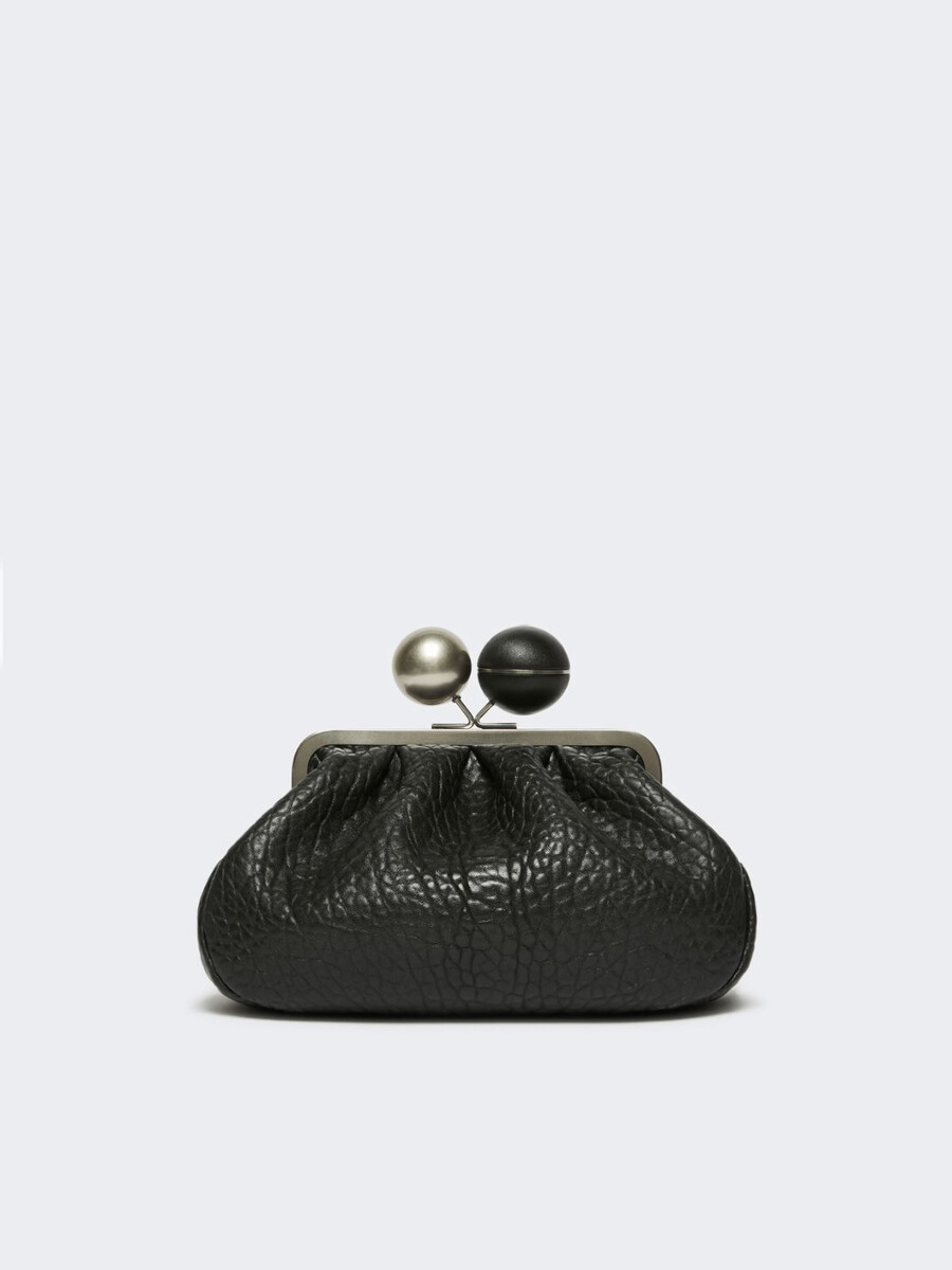 sac pasticcino moyen en cuir nappa - noir