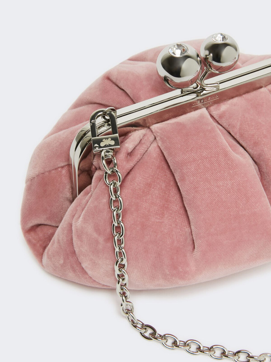 petit sac pasticcino en velours de coton - rose