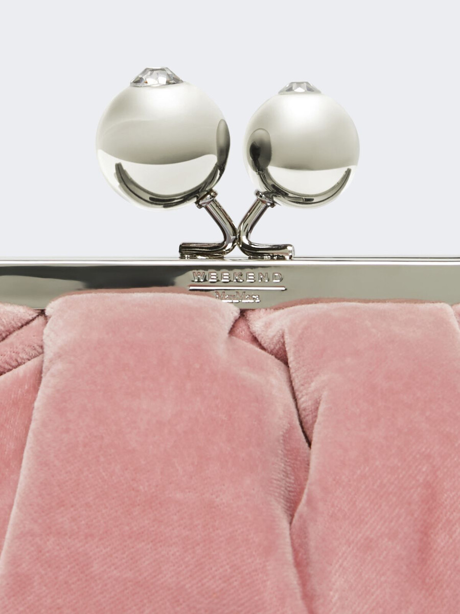 petit sac pasticcino en velours de coton - rose