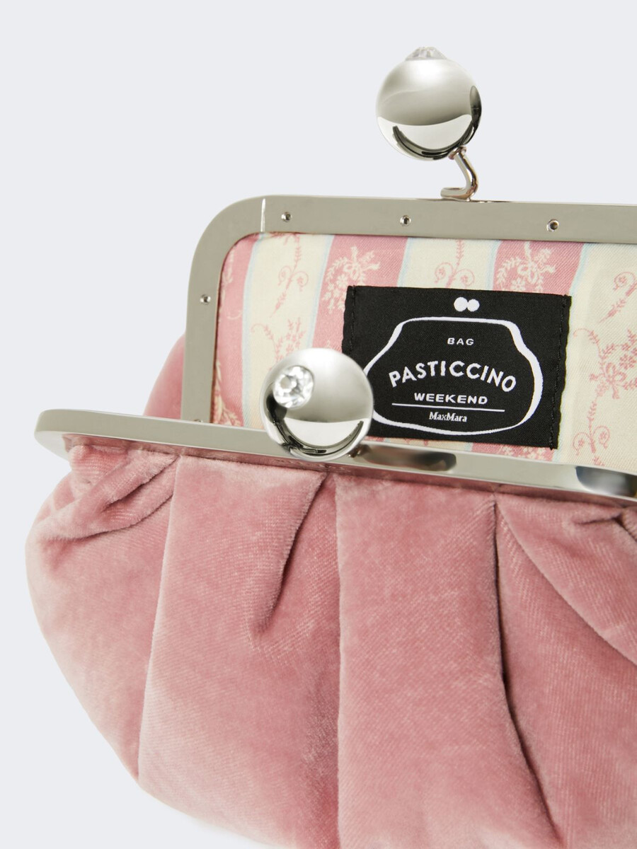 petit sac pasticcino en velours de coton - rose