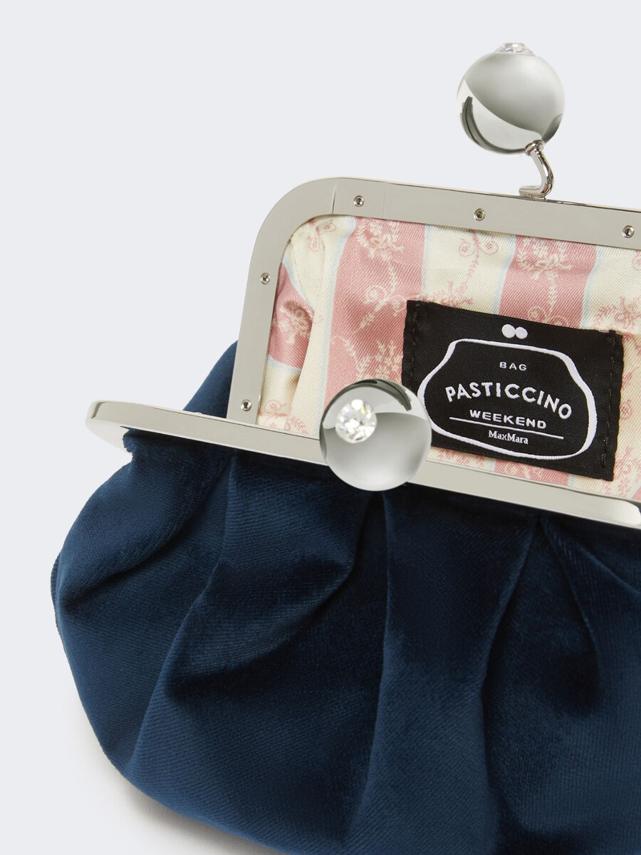 petit sac pasticcino en velours de coton - ultramarine