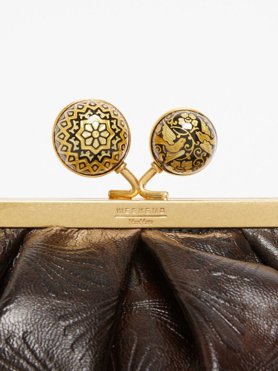 petit sac à pasticcino en cuir lisse - marron foncÉ