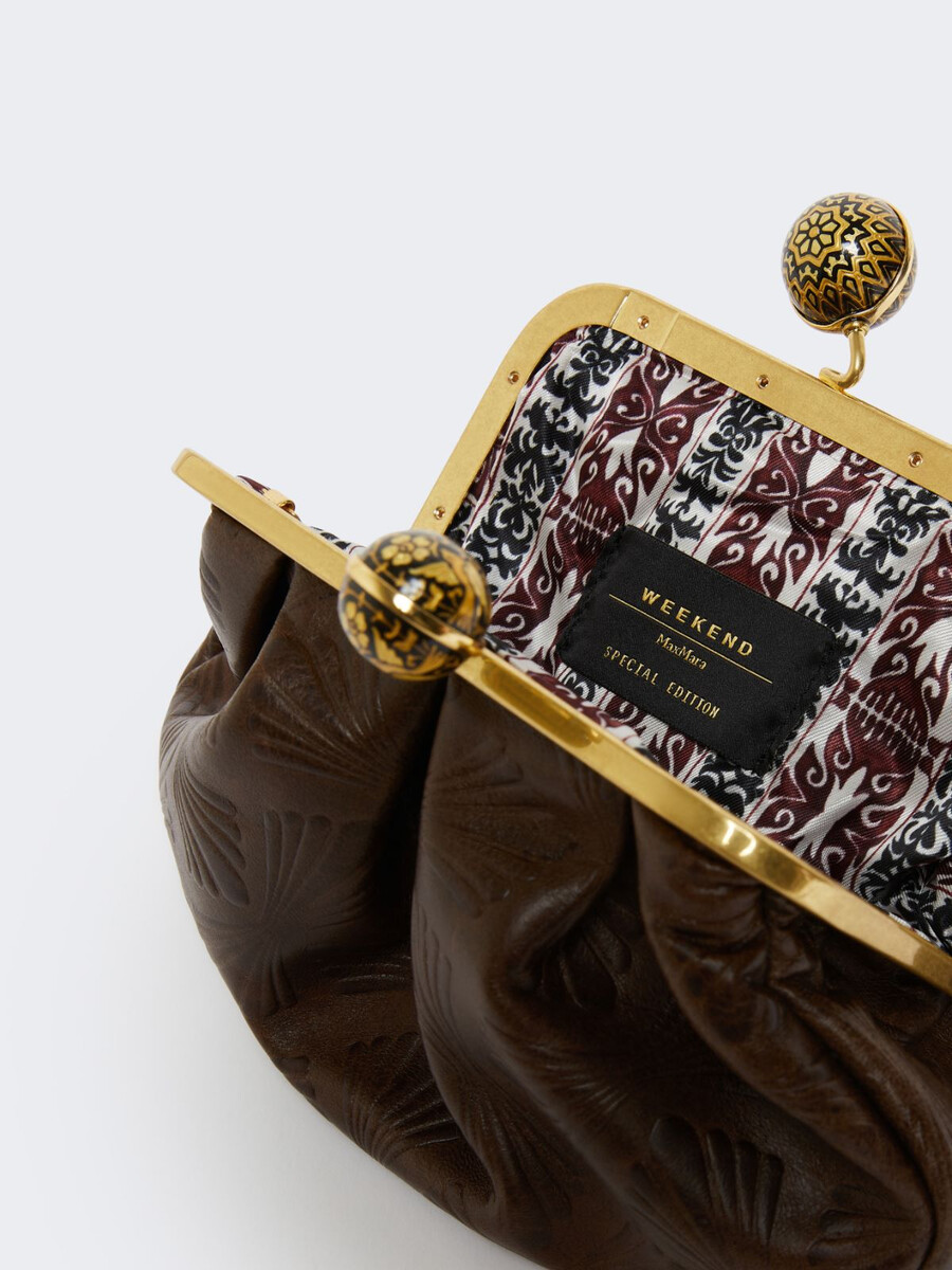 petit sac à pasticcino en cuir lisse - marron foncÉ