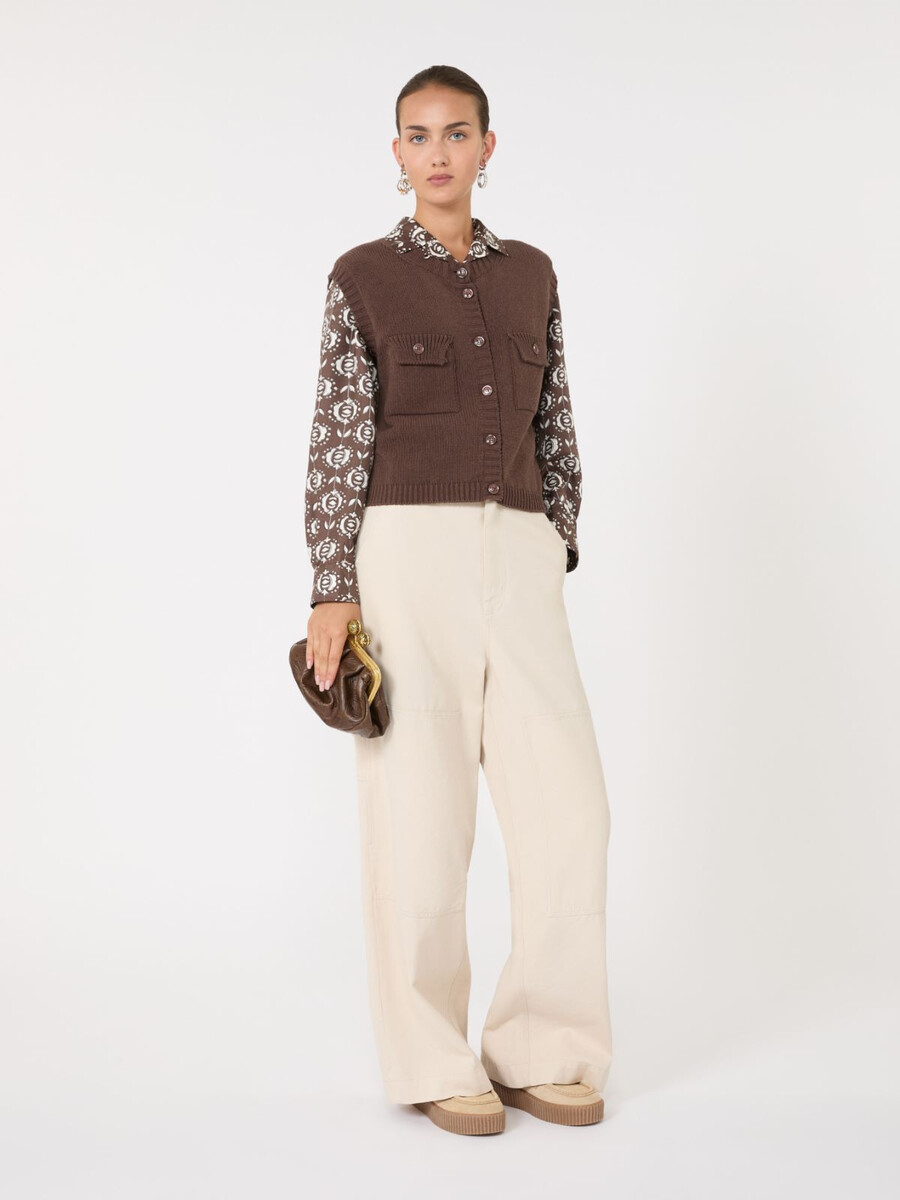 petit sac à pasticcino en cuir lisse - marron foncÉ