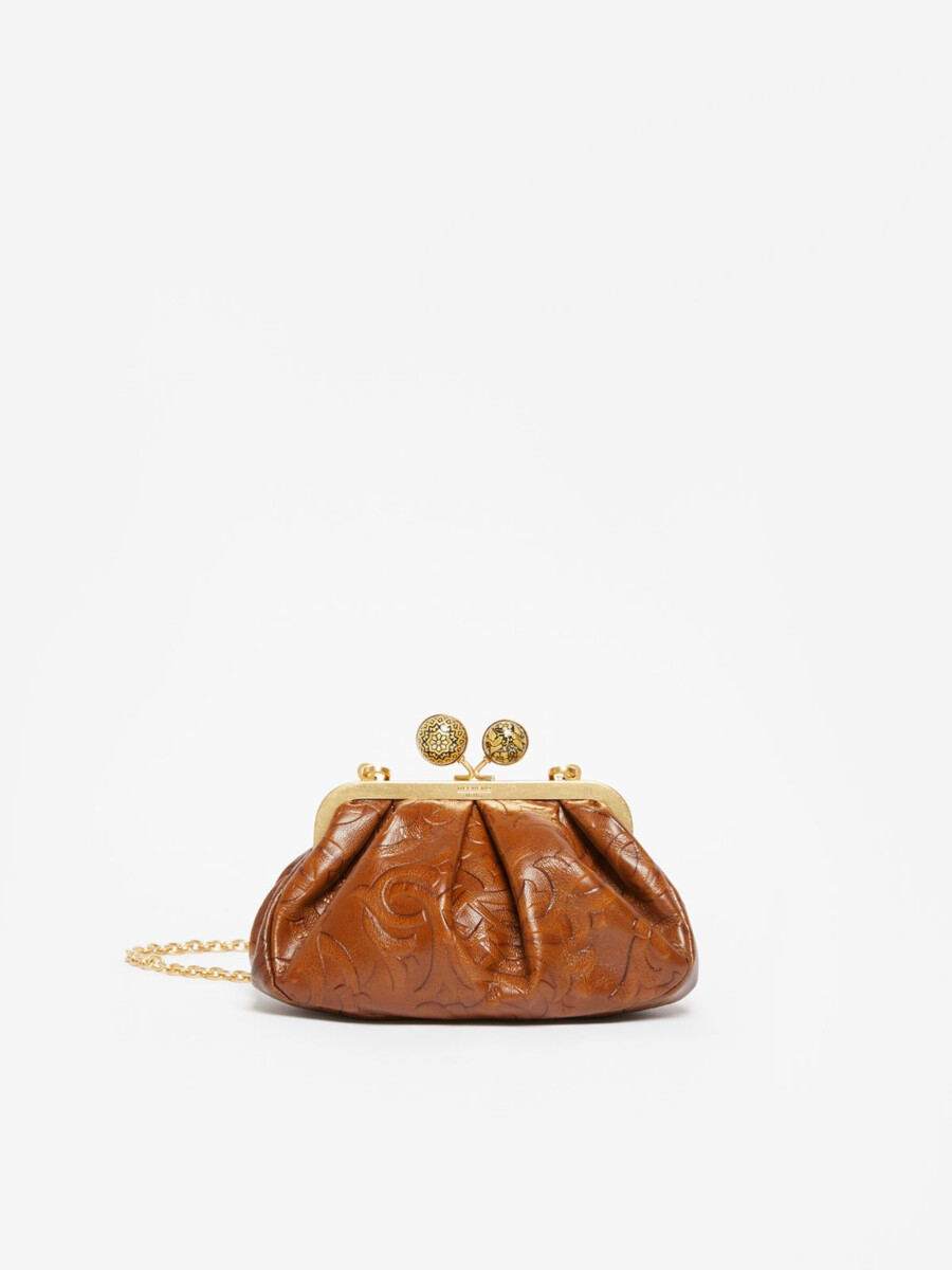 petit sac à pasticcino en cuir lisse - tabac