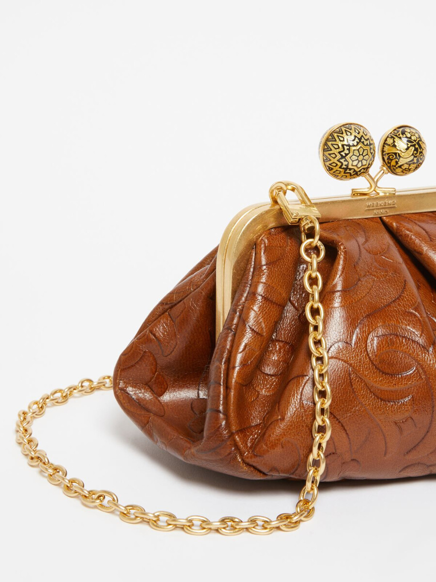 petit sac à pasticcino en cuir lisse - tabac