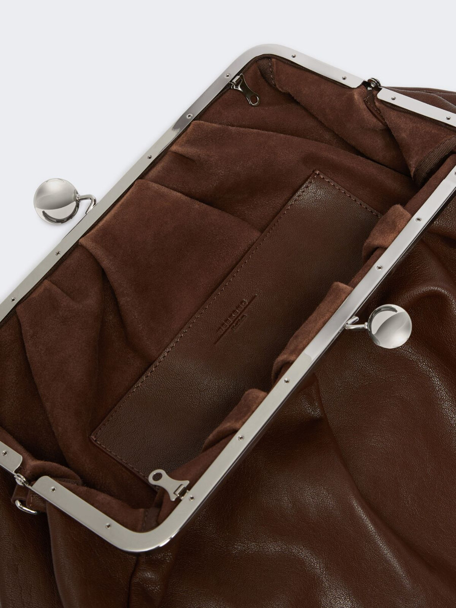 grand sac pasticcino en cuir - dark bown