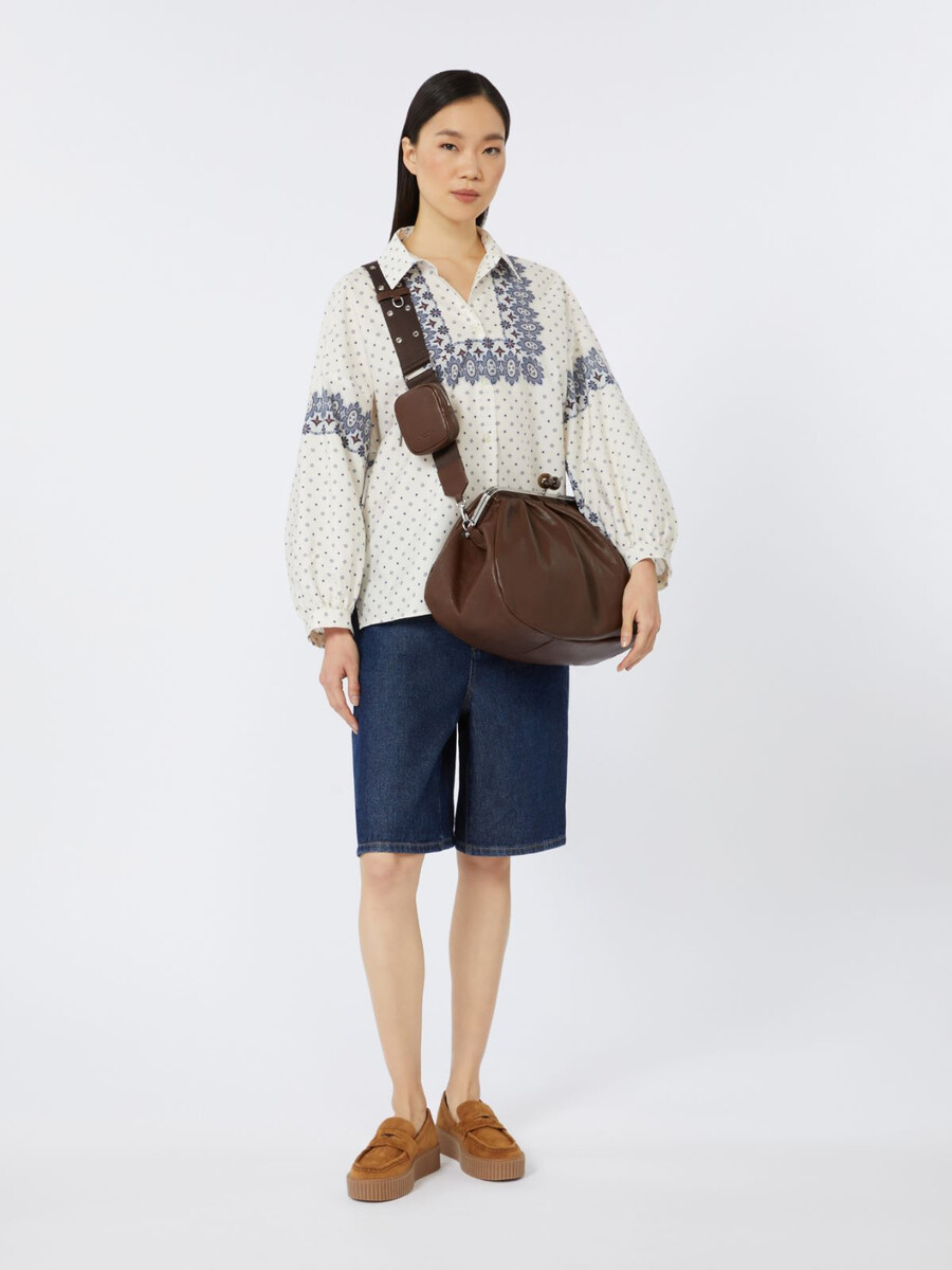 grand sac pasticcino en cuir - dark bown