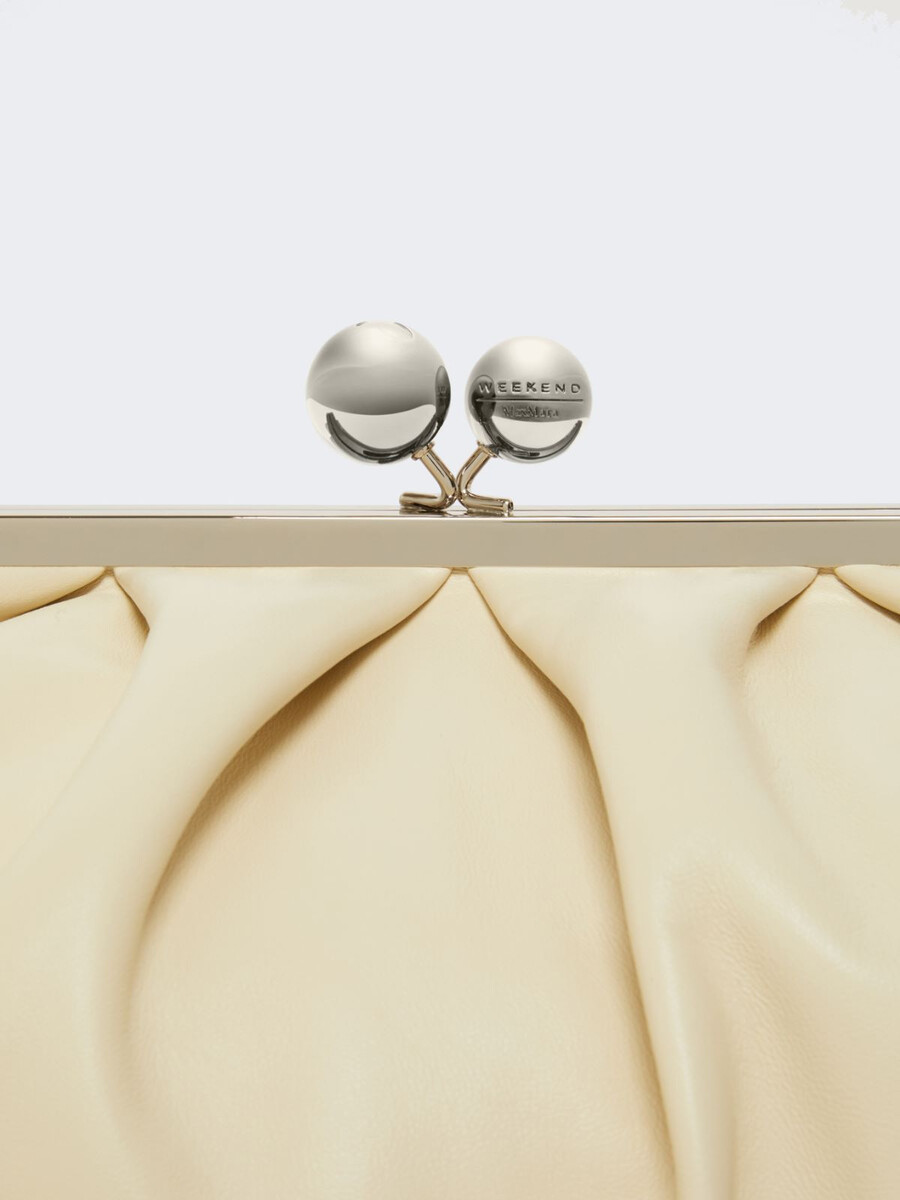 grand sac à pasticcino en peau de mouton - ivoire