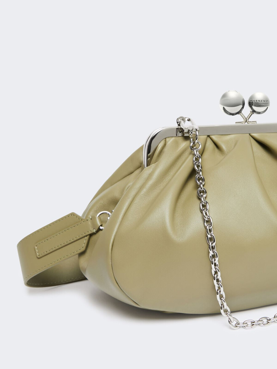 sac à pasticcino moyen en peau de mouton - vert sauge