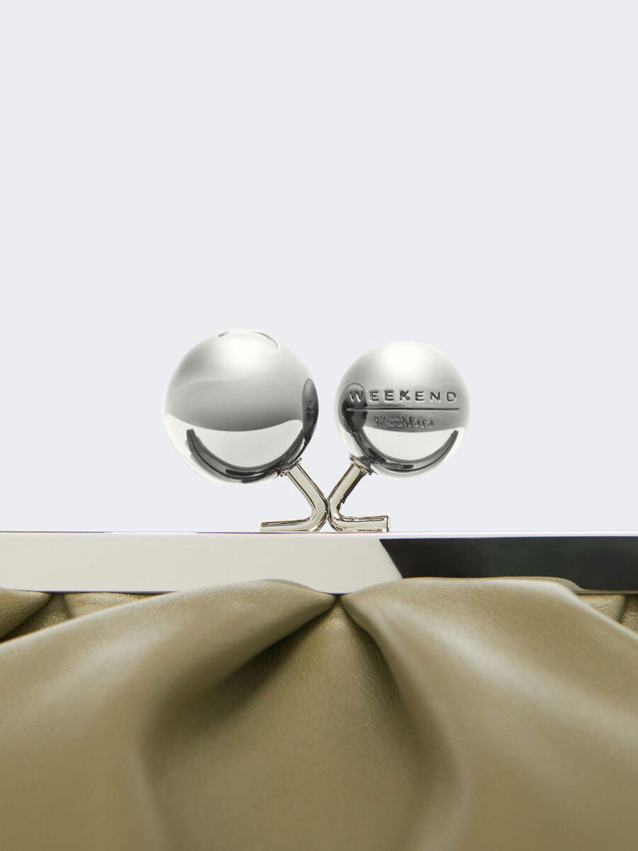 sac à pasticcino moyen en peau de mouton - vert sauge