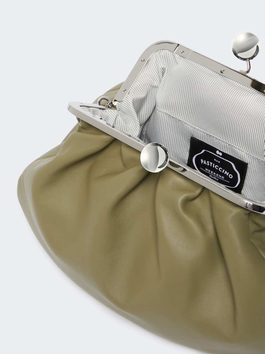 sac à pasticcino moyen en peau de mouton - vert sauge