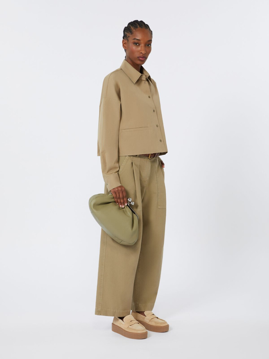 sac à pasticcino moyen en peau de mouton - vert sauge