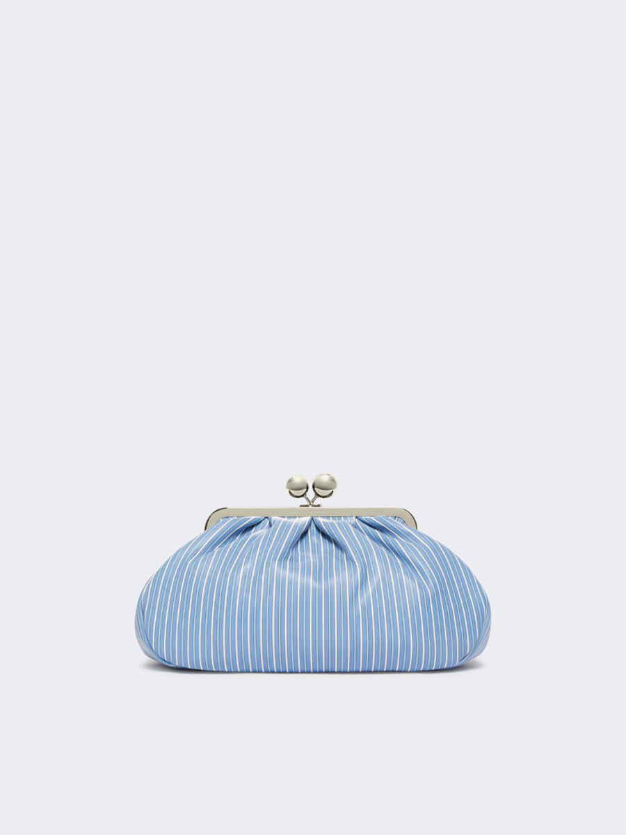sac pasticcino moyen en cuir nappa imprimé - bleu clair