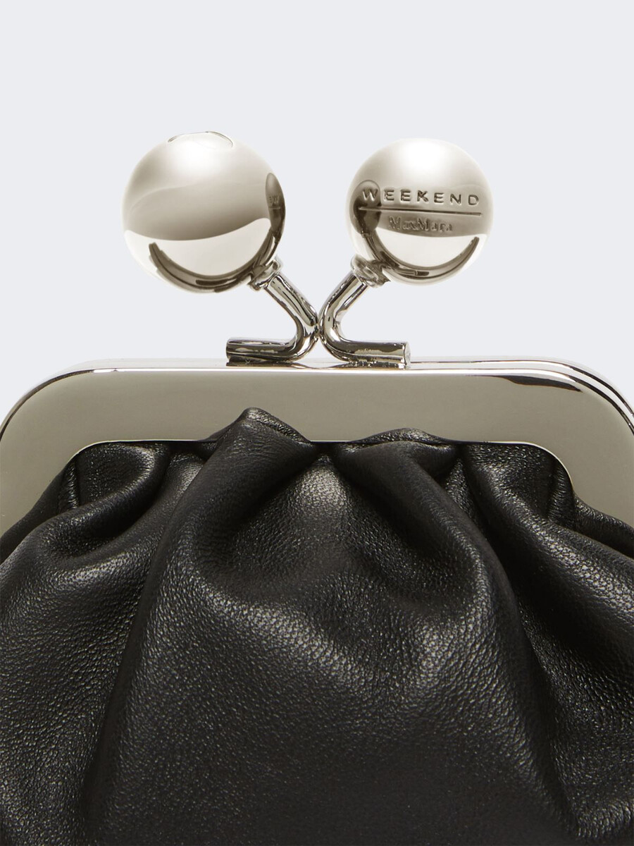 sac nano pasticcino en peau de mouton nappa - noir