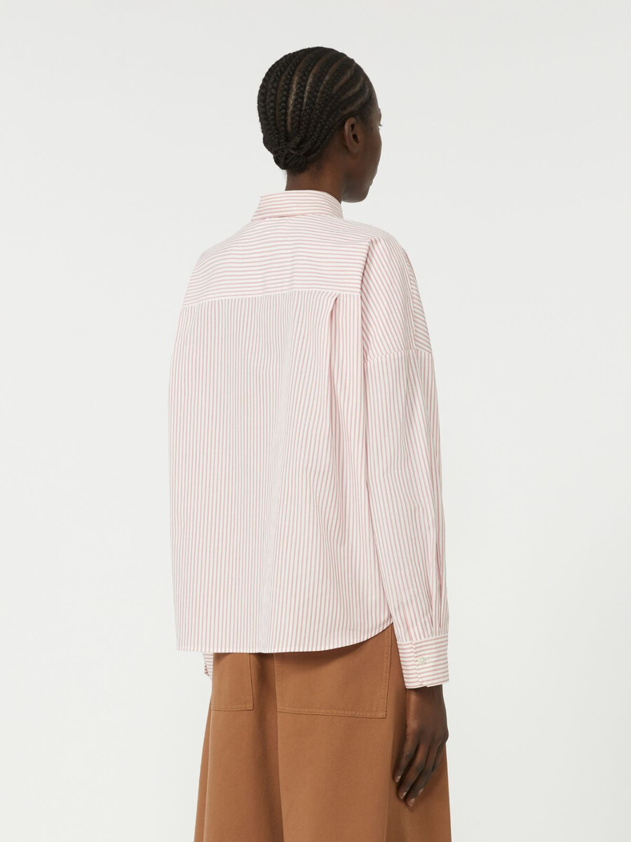 chemise oversize en coton - rose