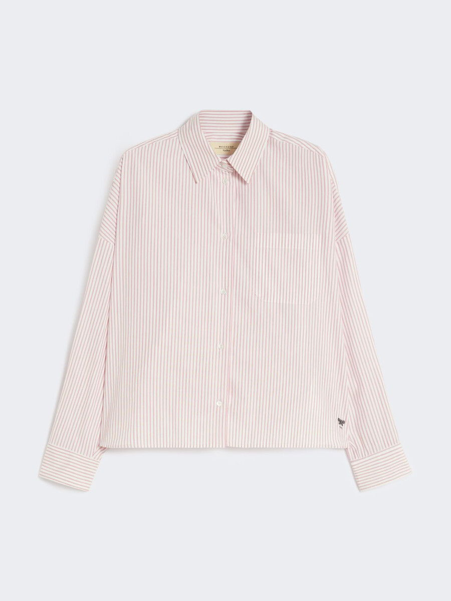 chemise oversize en coton - rose
