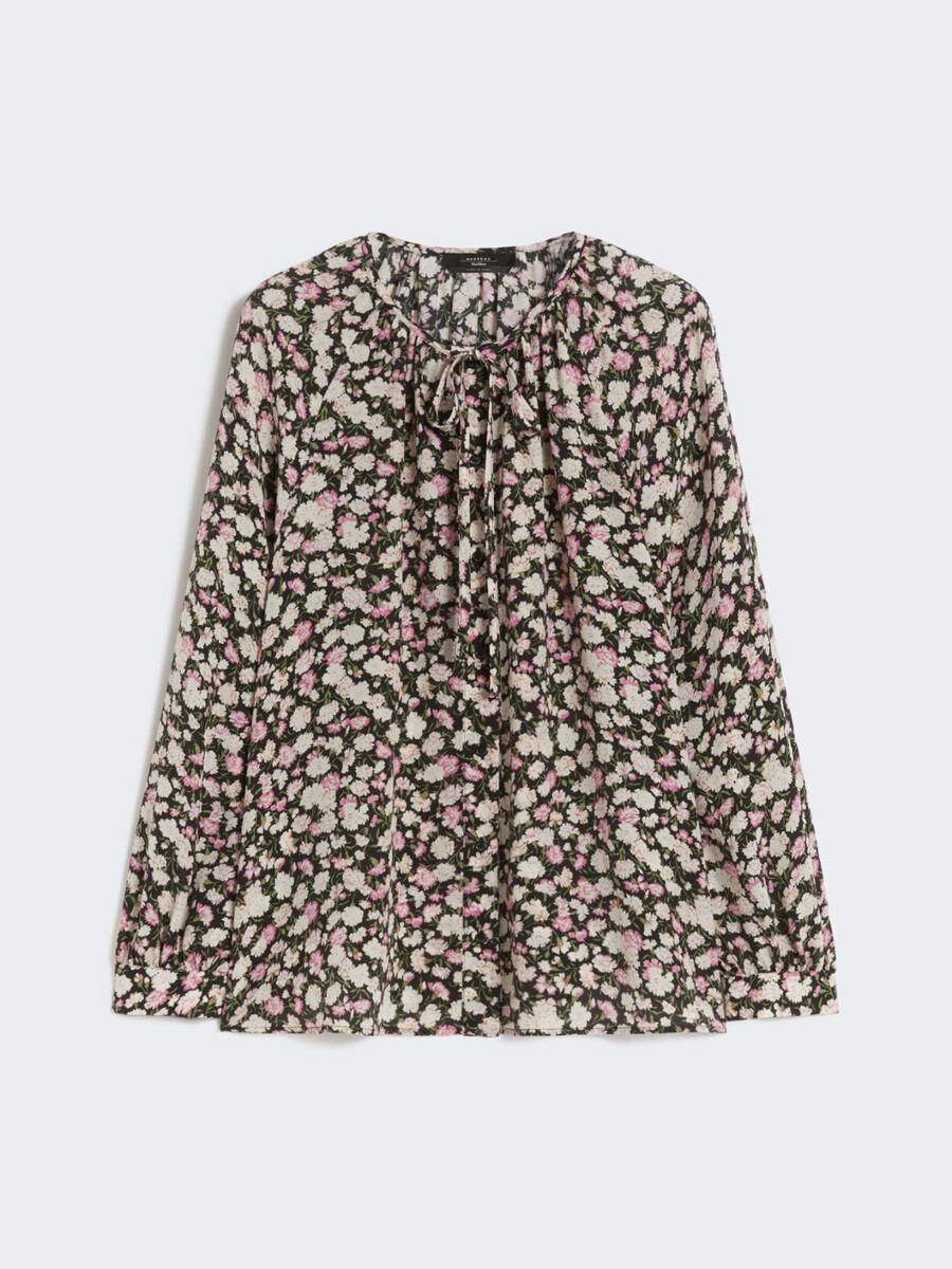 chemise en soie imprimée - rose