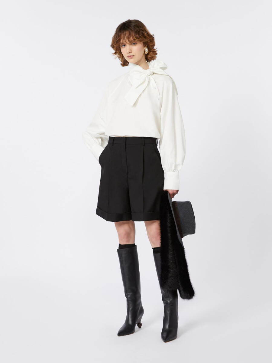 chemisier en popeline de coton - blanc optique