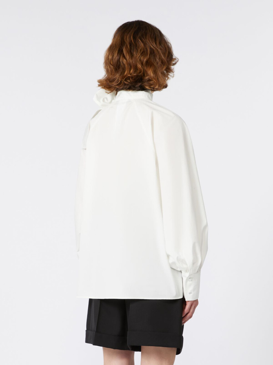 chemisier en popeline de coton - blanc optique