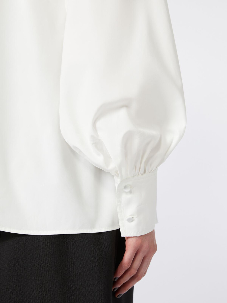 chemisier en popeline de coton - blanc optique