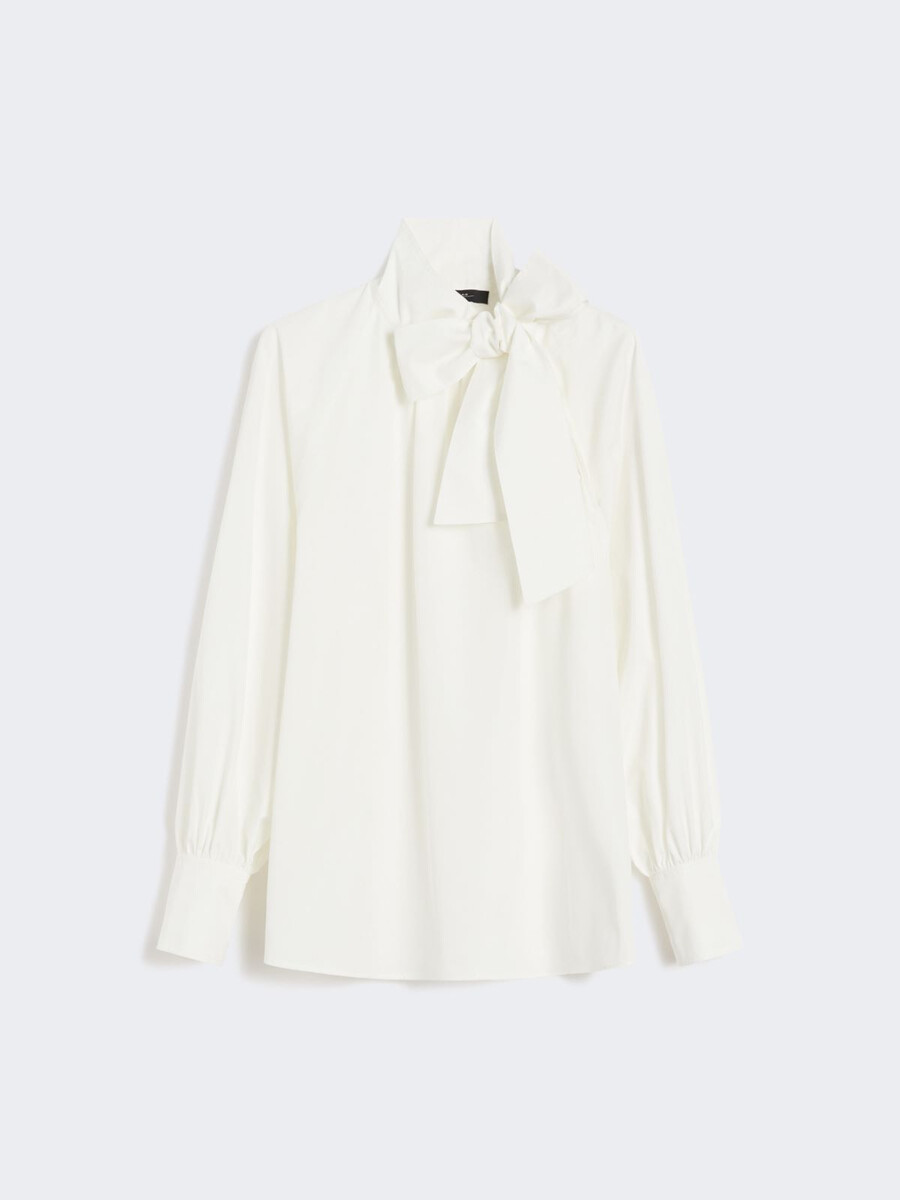 chemisier en popeline de coton - blanc optique